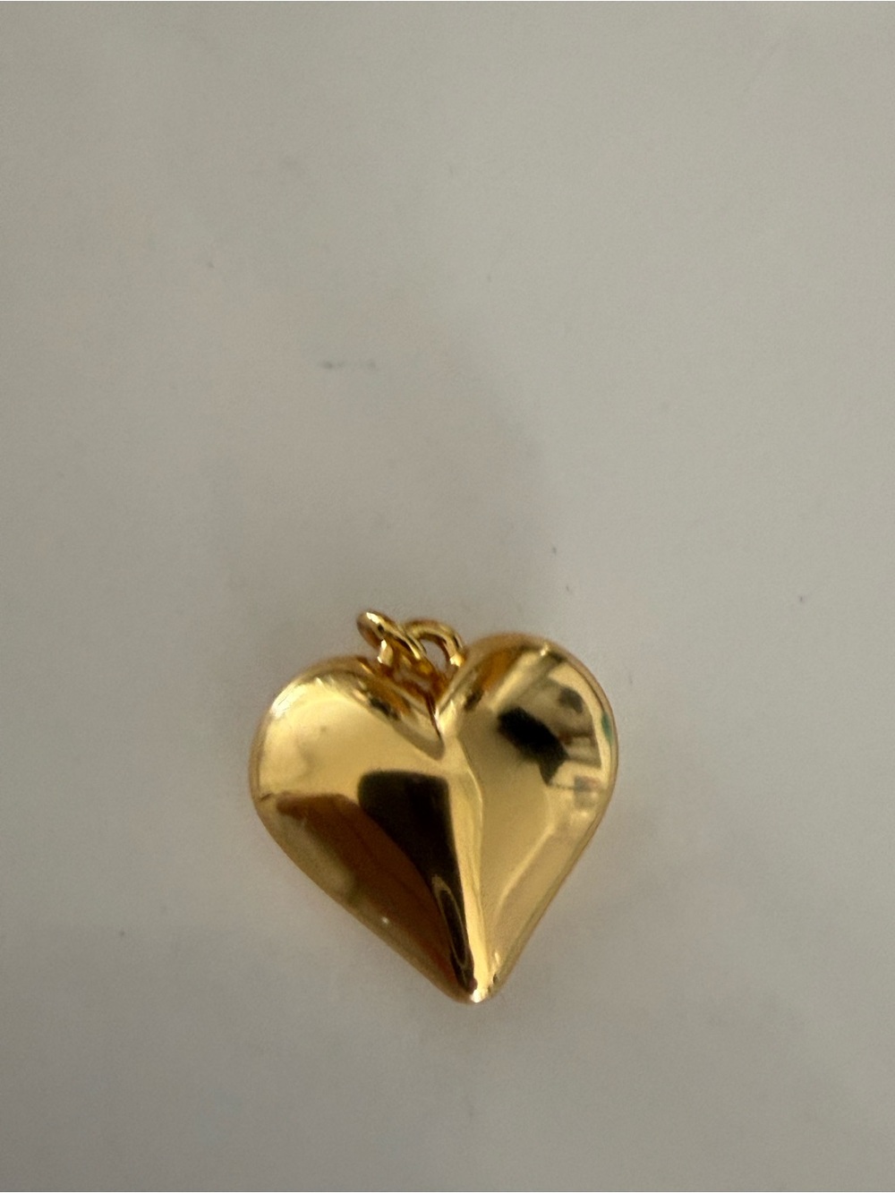 Gold Heart Pendant Necklace Charm